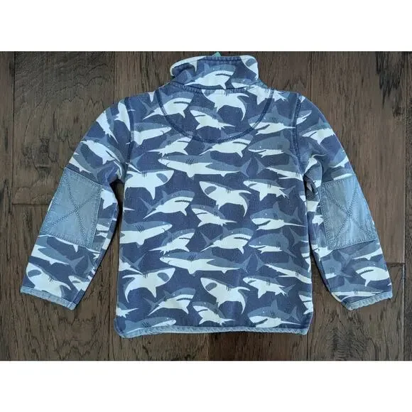 Mini Boden Shark Quarter Zip Pullover - Picture 5 of 8